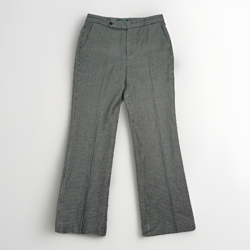 VTG LRL Ralph Lauren Women's Size 10 Wool Houndstooth Pants Trousers 90s